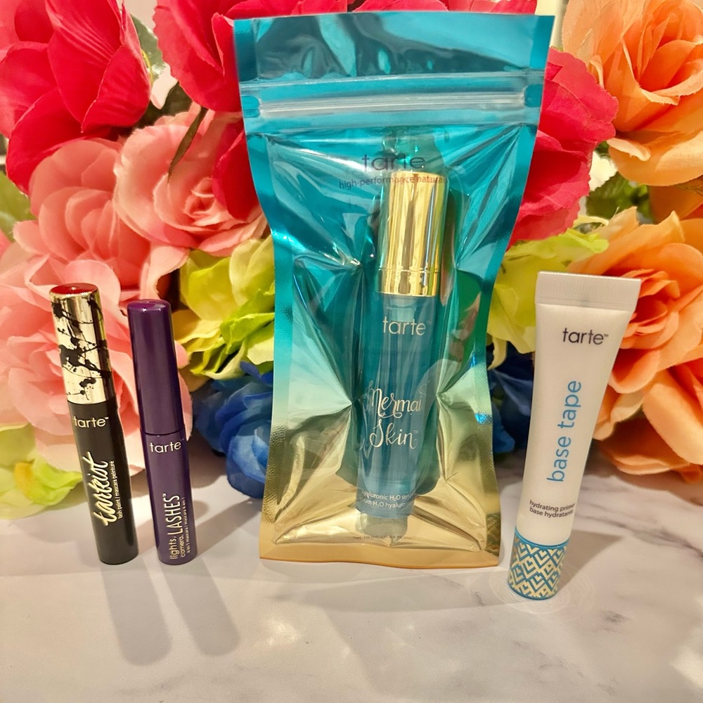 Tarte Makeup & Skincare Bundle 2 Mascaras, Base Tape Primer & Mermaid Skin Serum